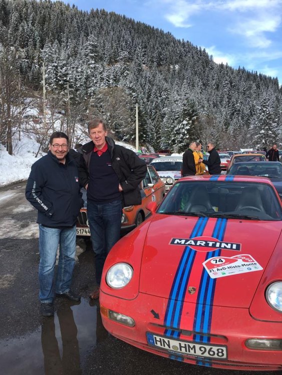 Heinz Merkle mit Walter Röhrl bei der Histo-Monte